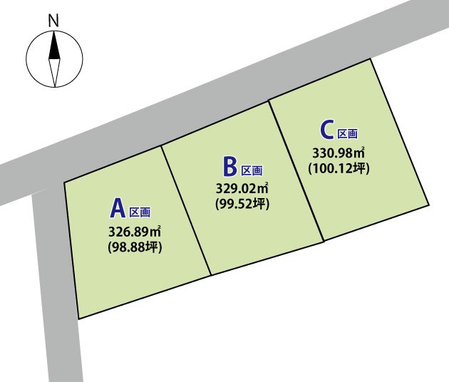佐久市田口 3区画分譲