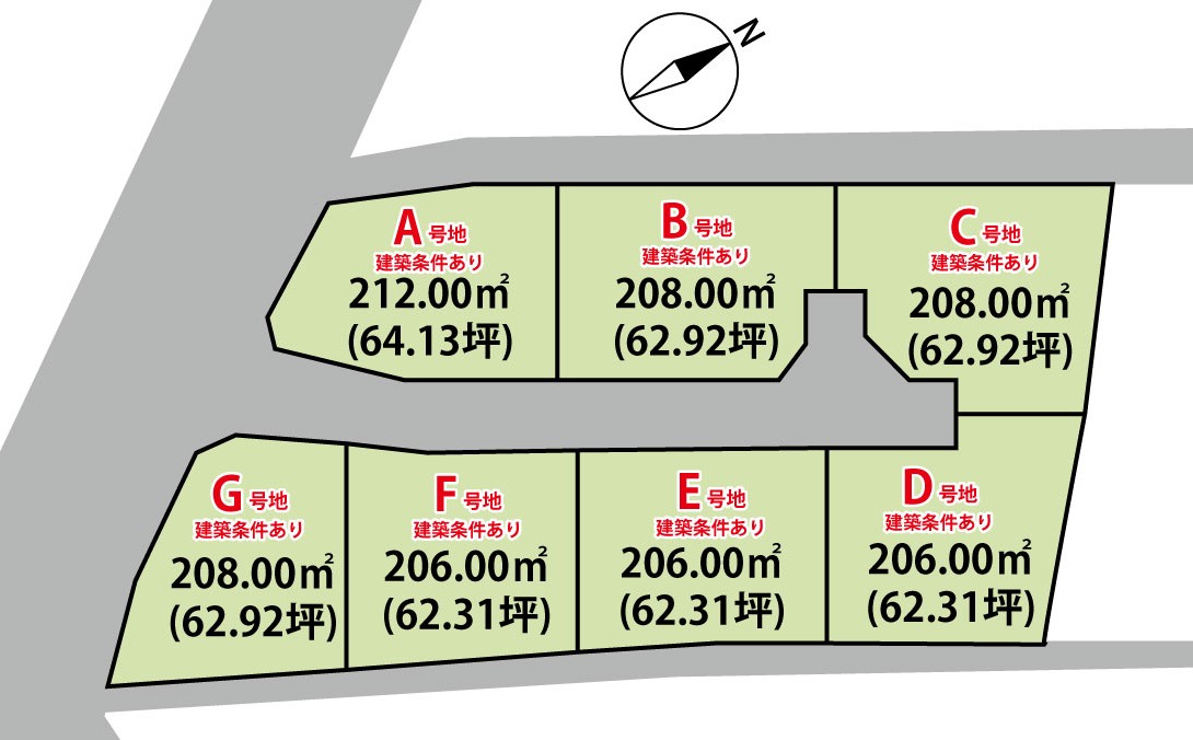 佐久市岩村田　7区画分譲　