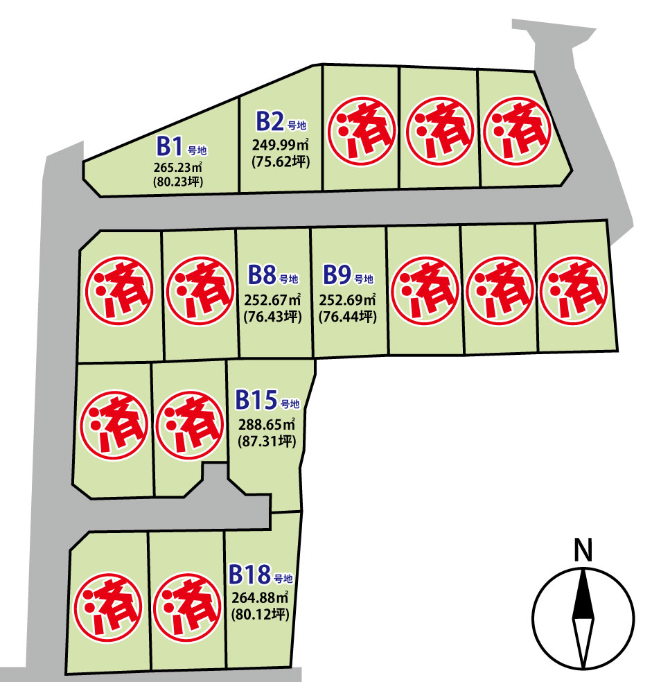 佐久市塚原 18区画分譲地