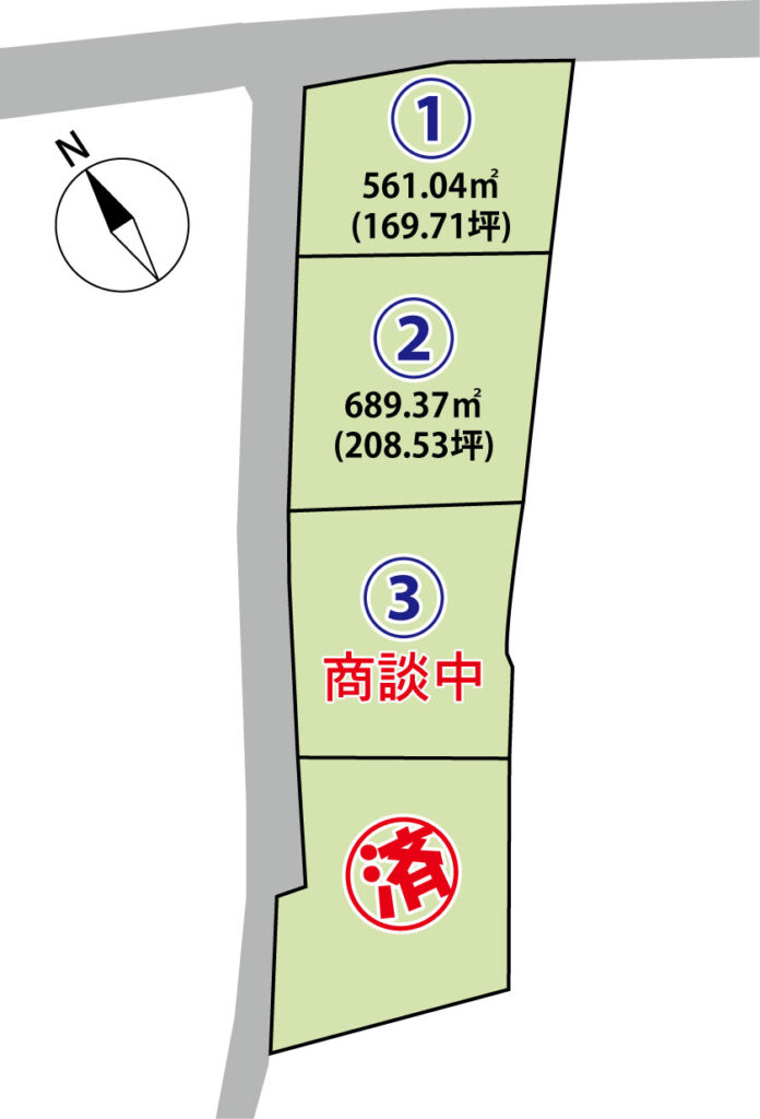 御代田町大字塩野　4区画分譲