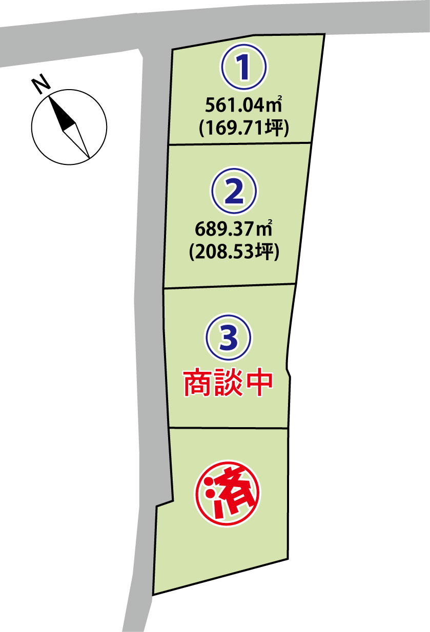御代田町大字塩野 4区画分譲