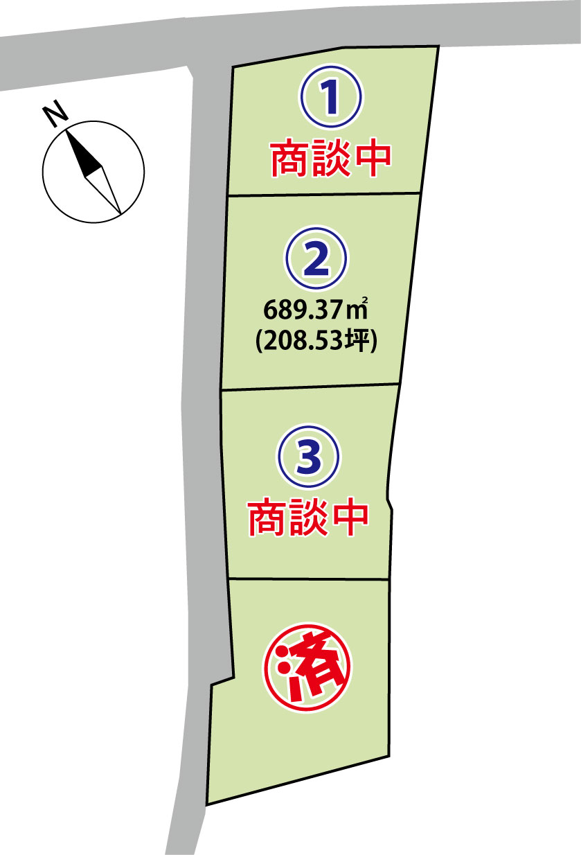 御代田町大字塩野 4区画分譲