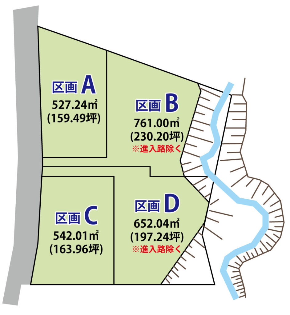 御代田町大字馬瀬口 4区画分譲